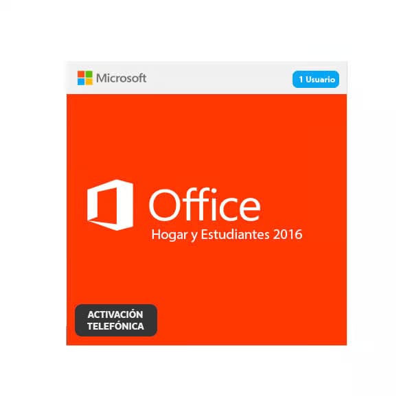 Microsoft Office 2016 Hogar y Estudiantes - Licencia Digital, (Activación por Teléfono)