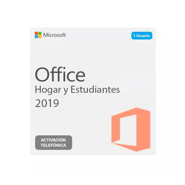 Microsoft Office 2019 Hogar y Estudiante - Licencia Digital, (Activación por Teléfono)