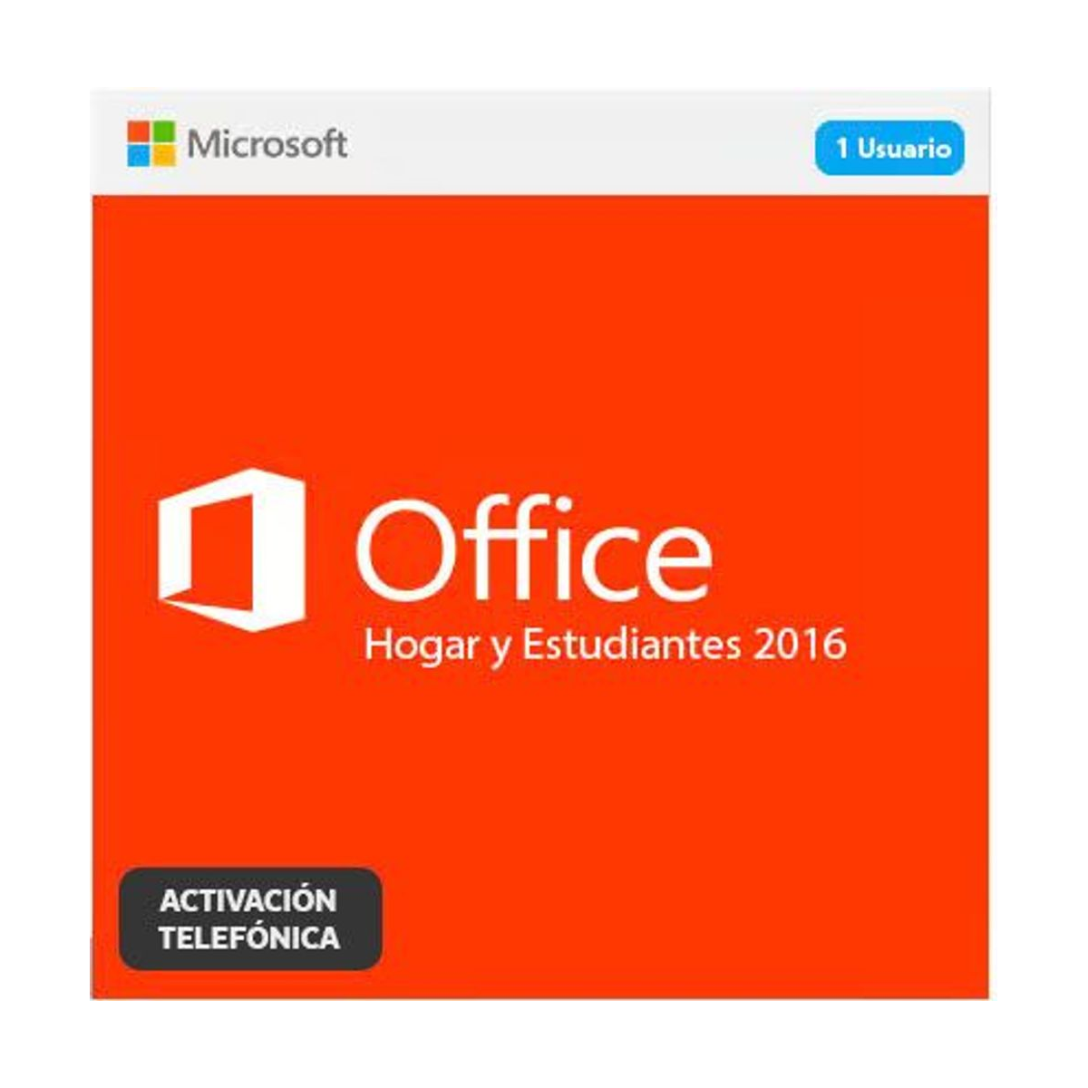 Microsoft Office 2016 Hogar y Estudiantes, (Activación por Teléfono), licencia digital original