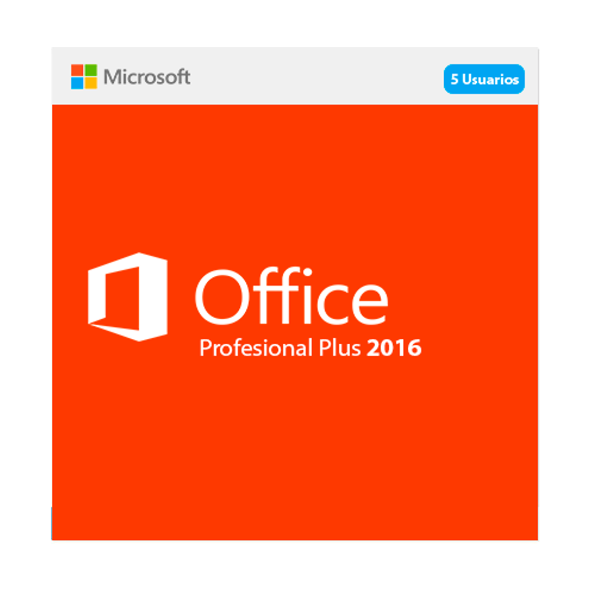 Microsoft Office 2016 Profesional Plus - 5 Usuarios, licencia digital original