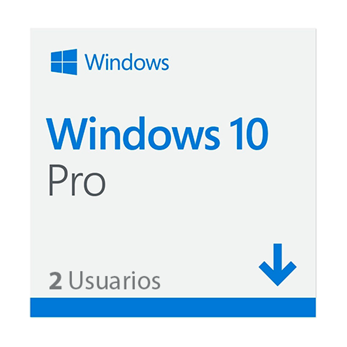 Microsoft Windows 10 Pro - 2 Usuarios, licencia digital original