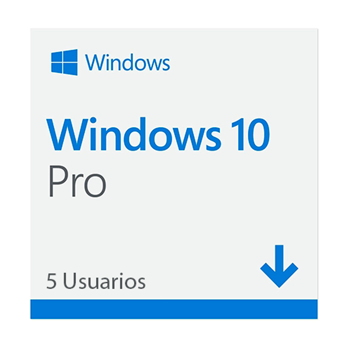 Microsoft Windows 10 Pro - 5 Usuarios, licencia digital original